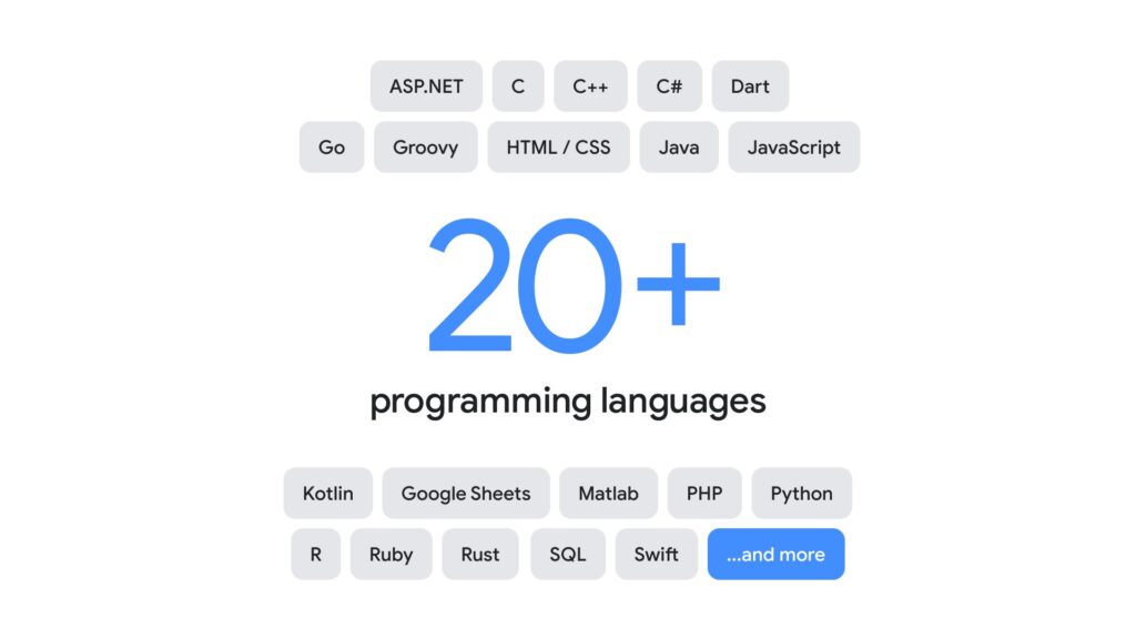 Bard will support 20+ programming languages