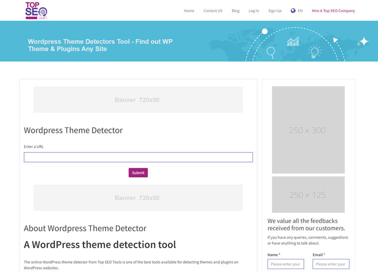 WordPress Theme Detector by Top SEO