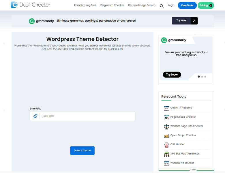 WordPress Theme Detector by DupliChecker