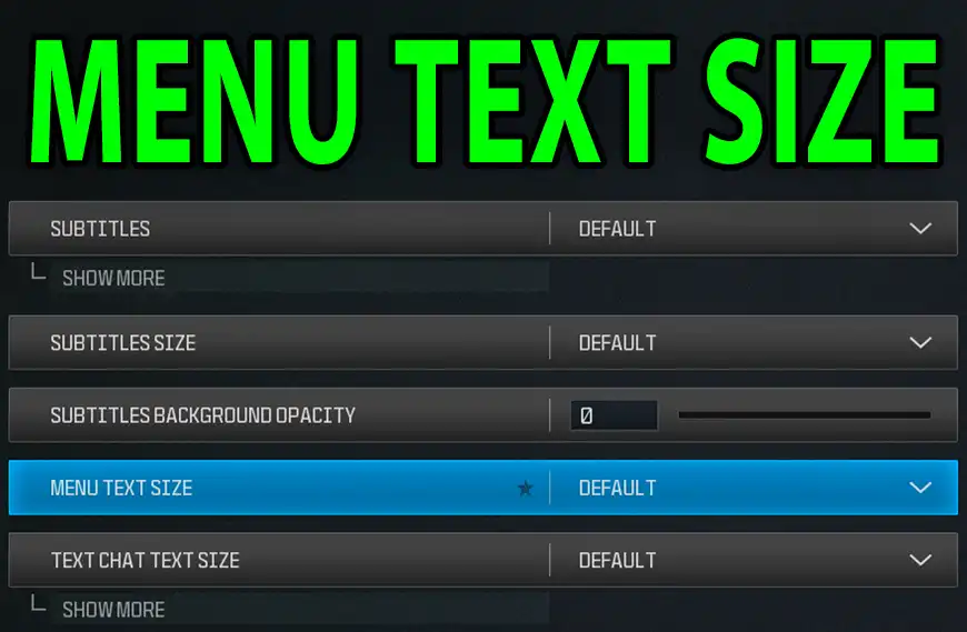 How to Change Menu Text Size in Call of Duty Modern Warfare 3